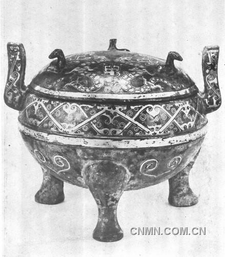 图6 错金银铜鼎 战国时期 1928年河南洛阳金村出土